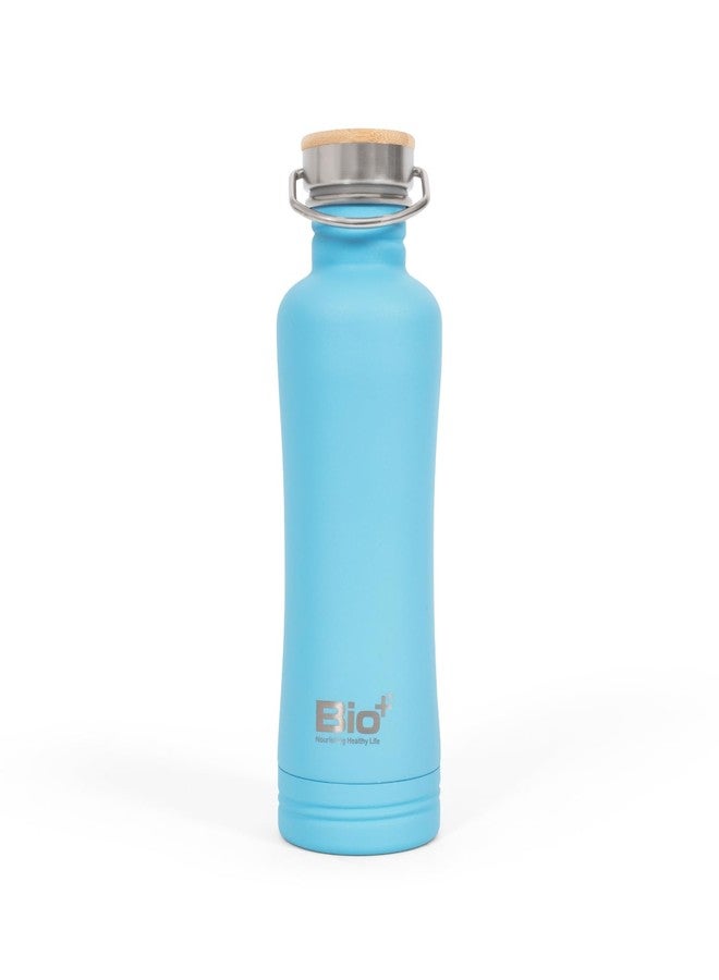 BioPlus Alkaline Water Bottle Filter | Alkaline Water Bottle | Stainless Steel | 850ml | Blue - Image 1